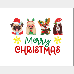 Dog Lover Merry Christmas Greeting Posters and Art